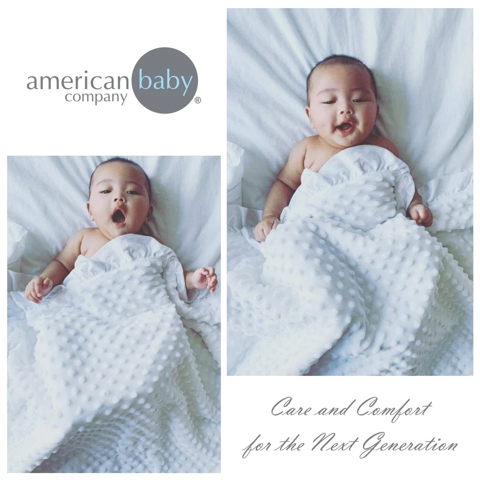 Ropa de cama mini/portátil American Baby Company Heavenly Soft Minky Dot de 3 piezas Foto 4 de 4