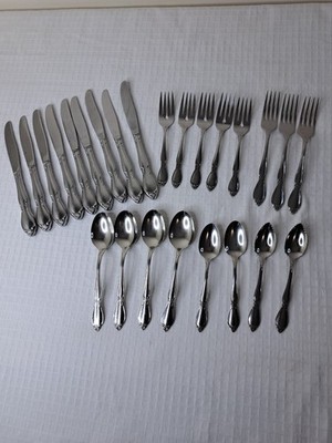 Oneida Community CHATELAINE Stainless Betty Crocker Glossy Flatware lot of 25