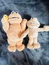 Sesame Street Elmo  Cookie Monster Beige Plush Stuffed Toys Set