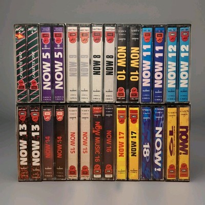 Now That's What I Call Music 4,5,6,8,10,11,12 13,14,15,16,17,18&19. 14x Tapes