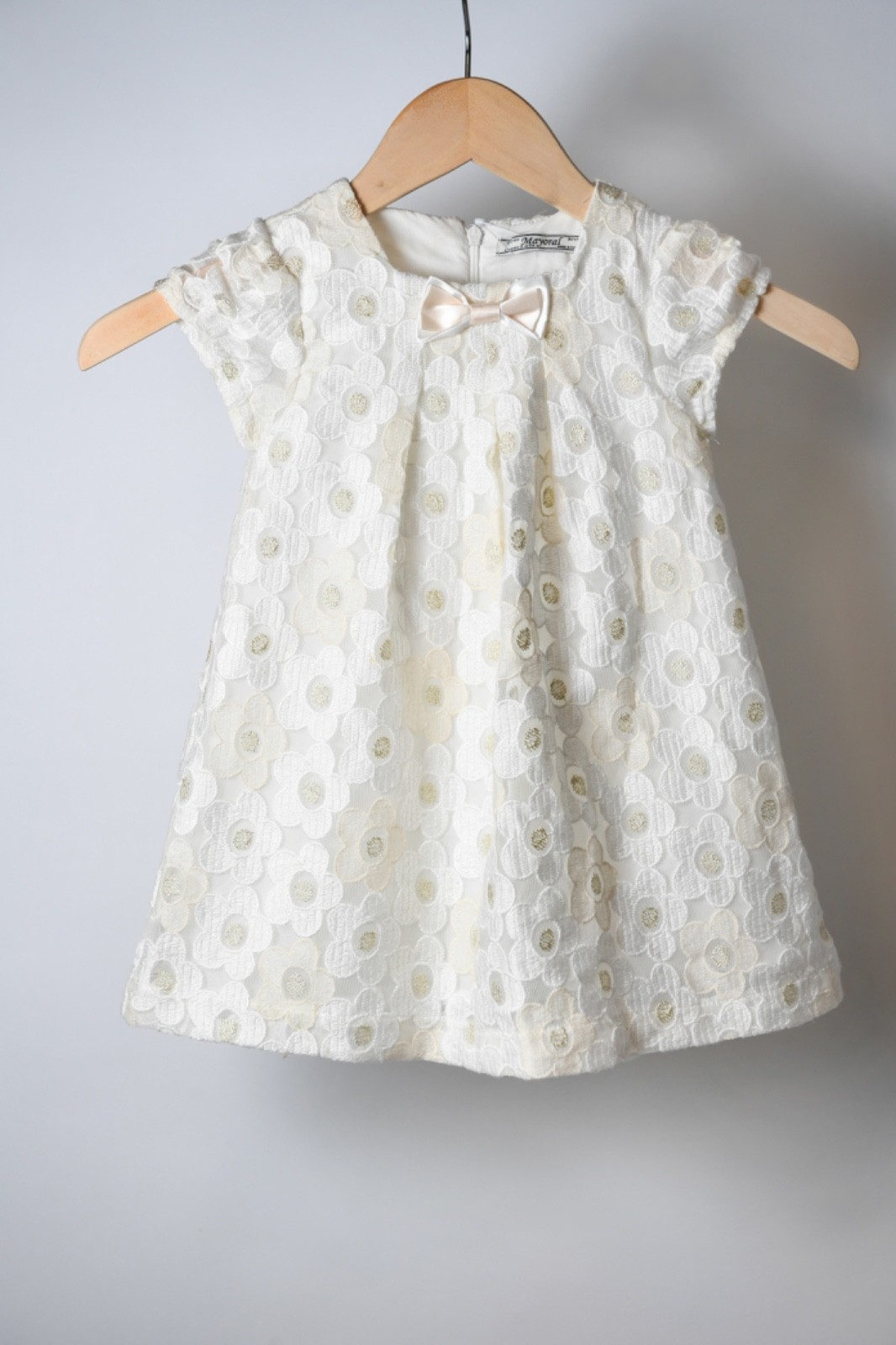 NEW Mayoral Chic Easter White Baptism Dress Baby Girl 24M 2/3Y Flowers Ruffle image 10