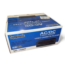 Symphonic VP-19WF AC/DC 2 Way Power Video Cassette Player 
