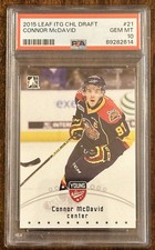 PSA10 Gem Mint 2015 Leaf ITG CHL Draft Connor Mcdavid Young Stars Rookie #21