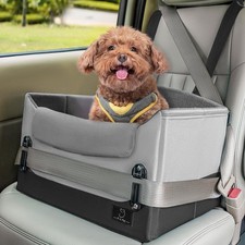 Pet Car Seat for Small Dogs Under 25lbs - Safe Travel Booster with Leash