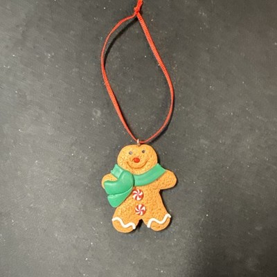 Multicolor Clay Cookie Gingerbread Christmas Ornament 1 5/8 