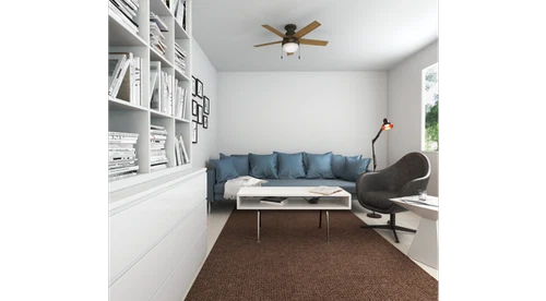 Hunter Fans - Anslee 46 Inch Low Profile Ceiling Fan with LED Light Kit and Pull - Picture 2 of 4