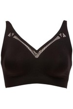 Rhonda Shear Women's Swiss Dot Gel Bra Black