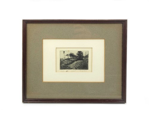 Vintage Mid Century Modern Art Etching Print of Lighthouse Signed Artist's Proof - Picture 1 of 6