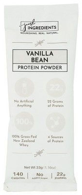 Just Ingredients Vanilla Bean Protein Powder 22 Grams