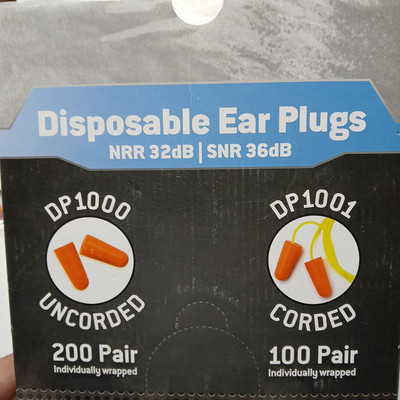 Pyramex Disposable Uncorded Earplugs 200  Orange Brand New