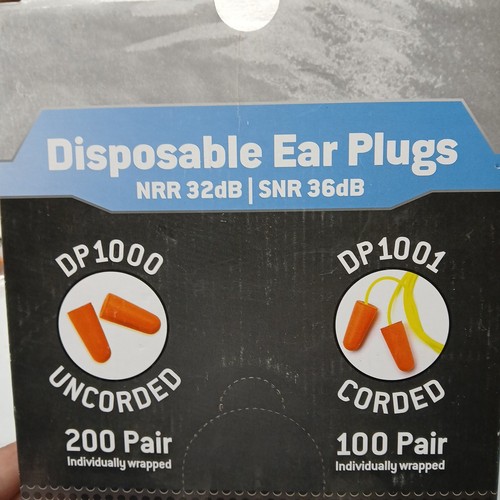Pyramex Disposable Uncorded Earplugs 200 Orange Brand New - Picture 1 of 7