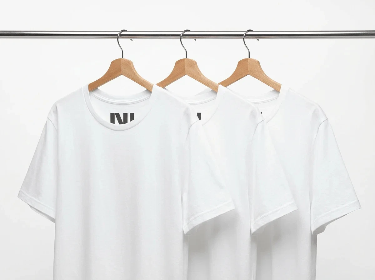 Tailored Fit T-shirt Classic Bundel of 3 White Tee - 100% cotton