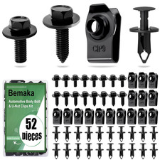 52Pcs Engine under Cover Splash Shield Guard Body Bolts Extruded U-Nut Clips K