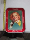 *Vintage Original 1950's Coca Cola Metal Serving Tray "Have A Coke" Redhead Girl