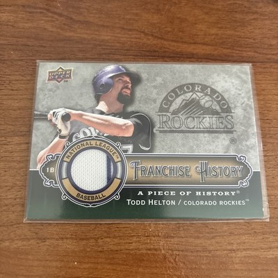2009 Upper Deck A Piece of History Franchise History Todd Helton #FH-HE Rockies 