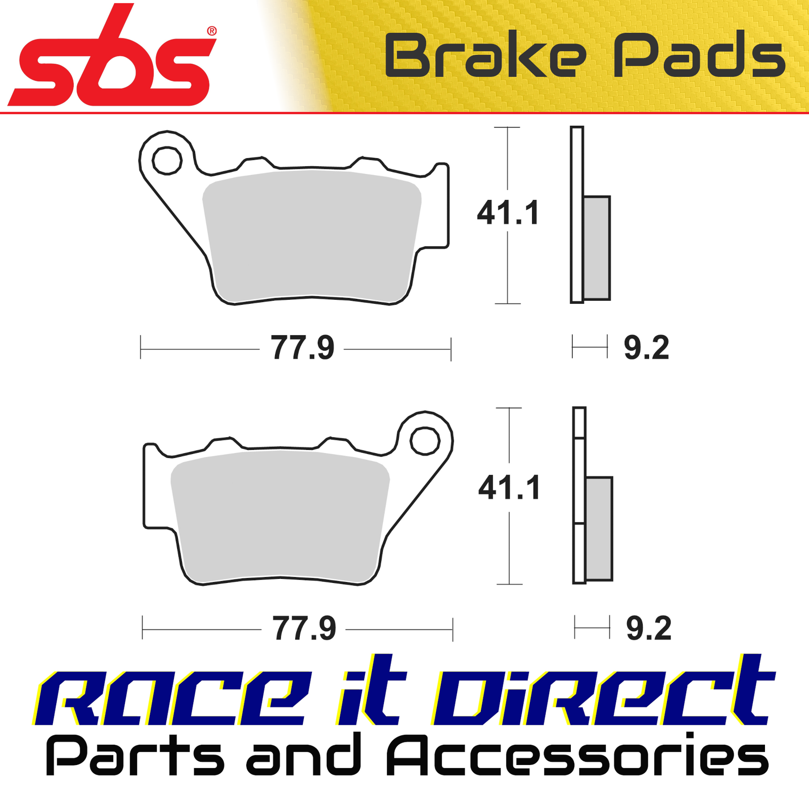Brake Pads for BMW C 400 GT ABS 2022-2024 Rear Street SBS