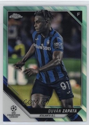 2021 Chrome UEFA Champions League Aqua Refractor /199 Duvan Zapata Duván #83 p6a
