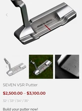 LH Seven VSR Putter. Mint Condition. SK LOW Torque Putter Shaft. Leather Grip!