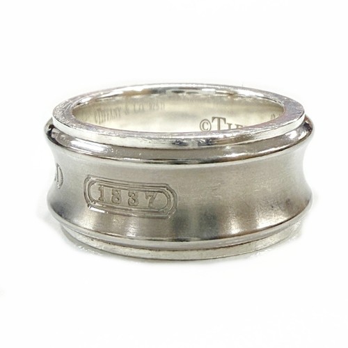 TIFFANY&Co. Silver/titanium 1837 Narrow Ring 6.8g 925/Ti 626493 Ring - Picture 2 of 7