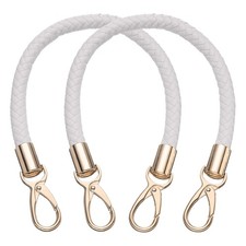 2Pcs Leather Purse Strap Braided Purse Replacement White