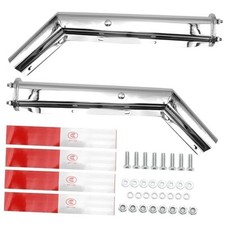 2 PCS Stainless Steel Angled Mud Flap Hanger for Semi Trucks, Bolt Spacing 2