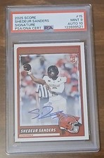 2025 Panini Score Shedeur Sanders #15 PSA 9 Rookie auto 10🔥‼️