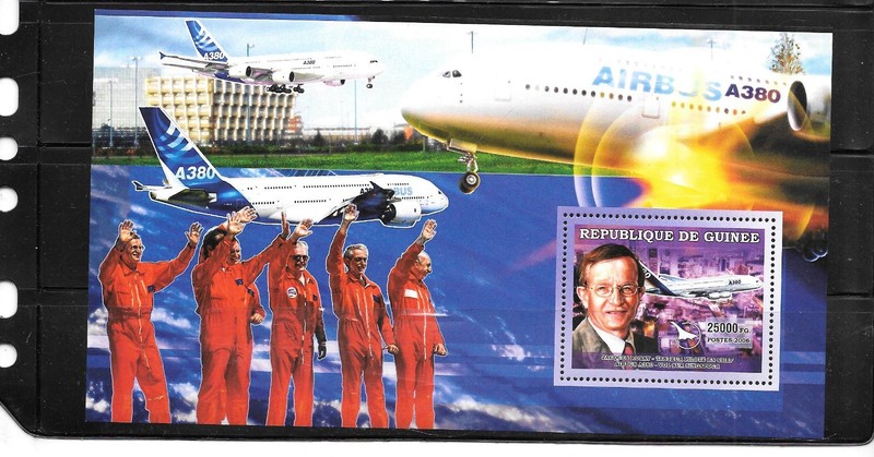 GUINEA 2006 AIRBUS MNH XF MODERN SOUVENIR SHEET AVIATION TOPICAL STAMP #2
