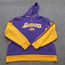 Felpa con cappuccio Los Angeles Lakers uomo media NBA basket Adidas pullover