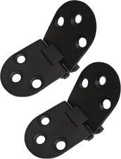 Solid Brass Table Folding Flip Top Hinge, 2-3/4"X1-3/16, Matte Black, 2 Pack, Ma