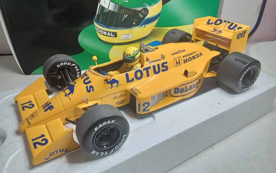 MINICHAMPS 1/18 AYRTON SENNA 1987 LOTUS HONDA 99T BON ETAT EN BOITE  TO A10 - Photo 2/4