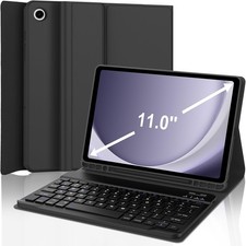 Keyboard Case for Samsung Galaxy Tab A9 Tablet with Bluetooth Keyboard, Black