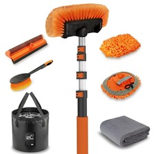 12FT Car Wash Brush with Long Handle, Car Cleaning Kit with Soft Bristle Wash...