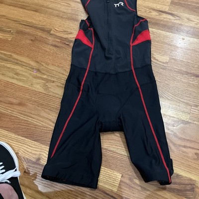 TYR Carbon Zip Back Short John Triathlon Suit, Women's Size S Gray NEW MSRP