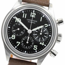 LONGINES WATCH L2.816.4 AVIGATION BIG EYE CHRONOGRAPH AUTOMATIC BLACK DIAL MEN'S