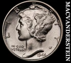 1944-D Mercury Dime- FSB- Super Choice Gem Brilliant Uncirculated+++++ #J4358