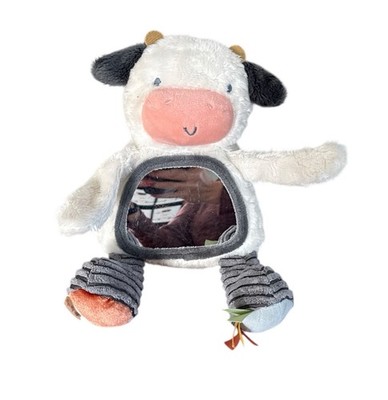 Itzy Ritzy Bitzy Mirror Sensory Tummy Time Mirror Carmen the Cow Features