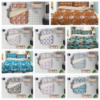 3D Hand Drawn Cup Flower Cake Butterfly Quilt Cover Duvet Cover Comforter set