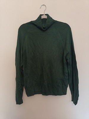 VINTAGE St Michaels M&S smaragd dunkelgrün Polo Rollkragen Pullover Top Gr. 12