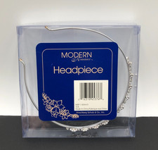 Modern Romance Inc Designer Silver With White Pearls Bridal Wedding Headpiece