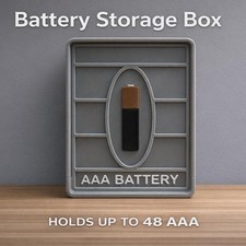 AAA Battery Storage Box Compact Organizer Case