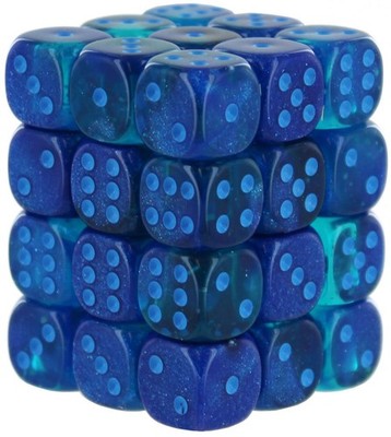 d6 Dice Cube 12mm Gemini Lum BUBUltbu - Chessex (Pack of 36)