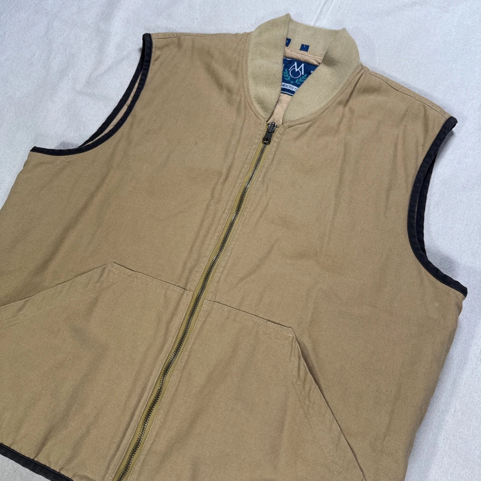 Members Only Vest Mens Large Vintage Outdoor Work Jacket Canvas - product detail image 1