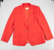 Vintage Pendleton Women s Blazer 80s 90s Red Wool Made In USA Size 14