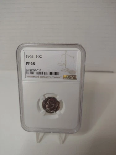 1963 P 10c Proof Roosevelt Dime NGC PF 68