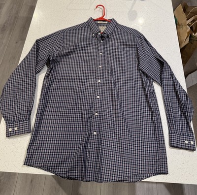 LL Bean Button Down Up Shirt Casual Dress Wrinkle Resistant L Tall  OMT79