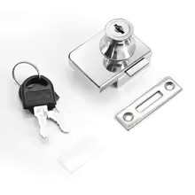 1-10PCS Hardware Glass Door Lock Lockset Cabinet Door Lock Cabinet Display Lock