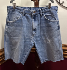 Vintage Rustler Men s Denim Shorts Cut Off Jorts Medium Wash Size 36 Inseam 9.5