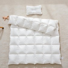 Baby Crib Comforter/Duvet/Blanket All Season 100 Natural White Goose Down Fi...