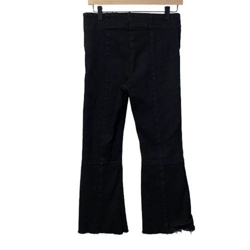 BDG Urban Outfitters Black High Rise Flare Crop Jean Exposed Seams Raw Hem Sz 27 - Picture 10 of 10