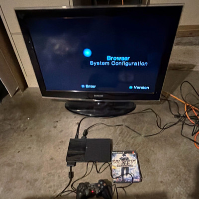PlayStation 2 Tested and Working PS2 Black SCPH-90001 w/ Oem Controller + Game